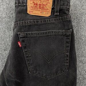 VTG Levi Strauss 550 Black Denim Jeans Relaxed Fit ACTL 30x31 USA Straight Leg